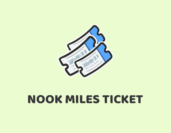 animal crossing nook miles ticket